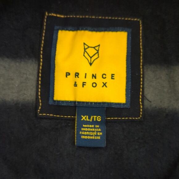 Prince & Fox 1/4 Zip Striped Fleece Pullover Sweatshirt - Picture 3 of 4